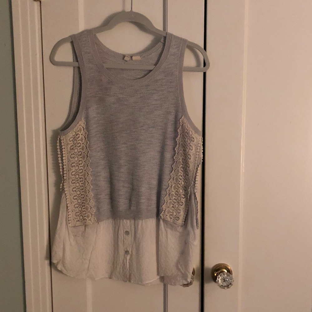 Sleeveless top from Anthropologie